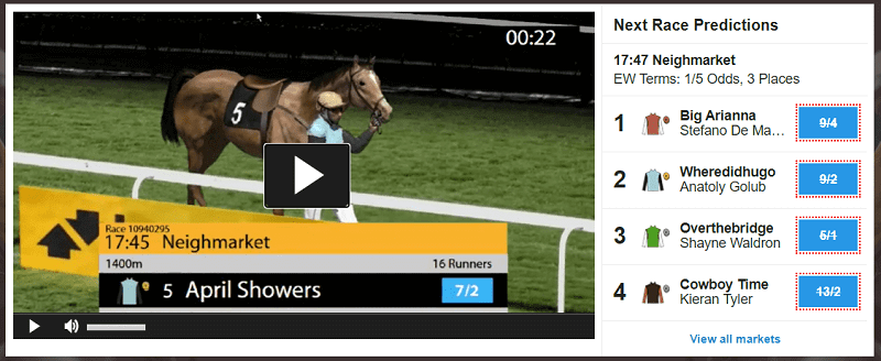 virtual horse racing bet